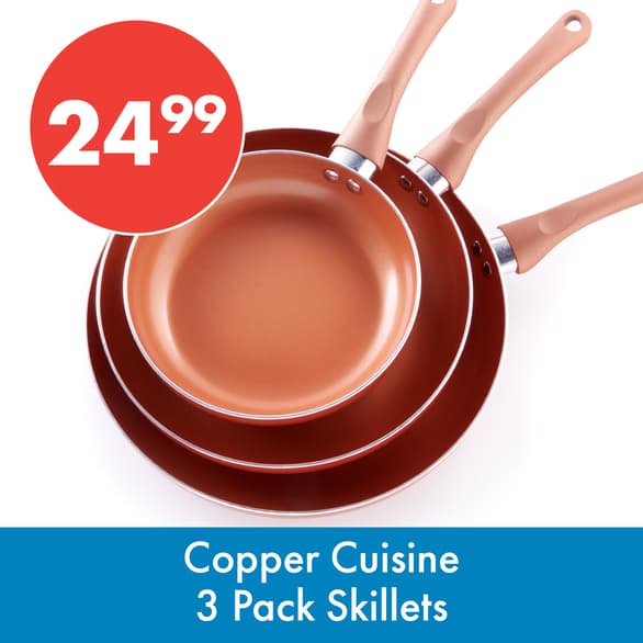 Copper Cuisine 3 pack sillets