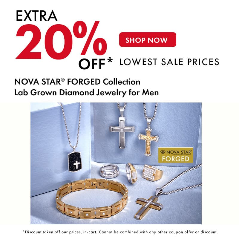 Extra 20% off Lowest Sale Prices Nova Star Lab Grown Diamond Jewelry for Men