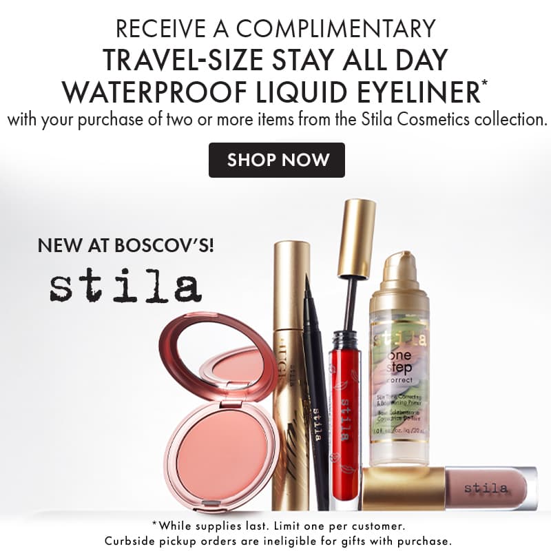 FREE Liquid Eyeliner with purchase of two or more items from the Stila Cosmetics collection.