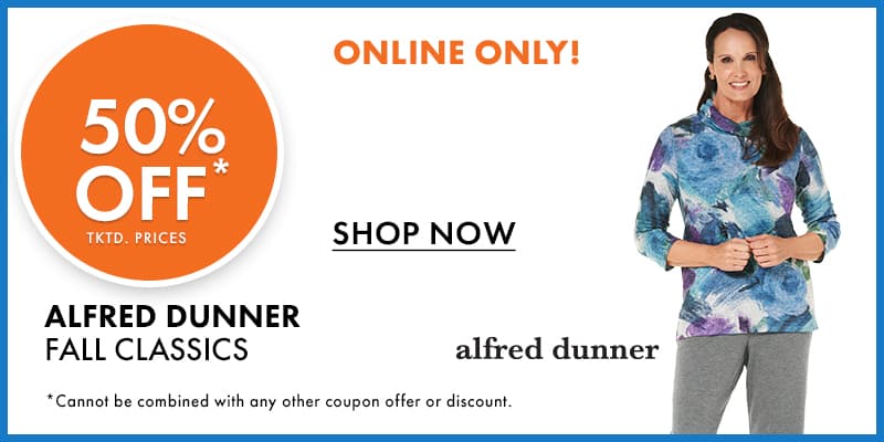 Online Only! 50% Off Alfred Dunner Fall Classics