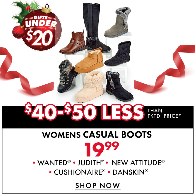 $40-$50 Less Womens Casual Boots