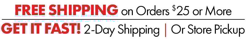 Free Shipping $25 or more