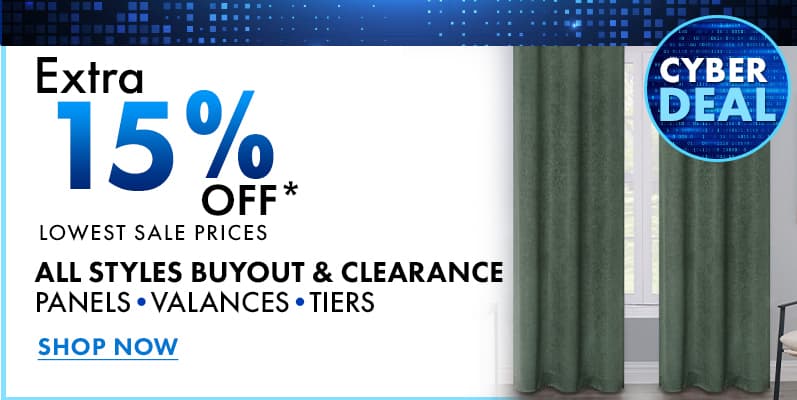 15% off Clearance Curtains