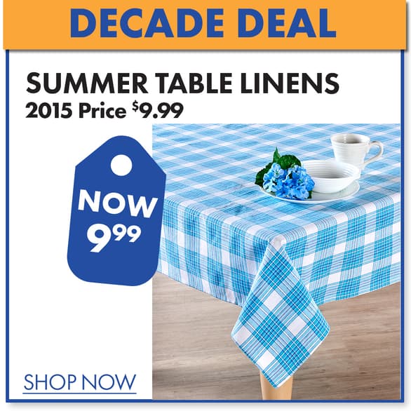 $9.99 Summer Table Linens