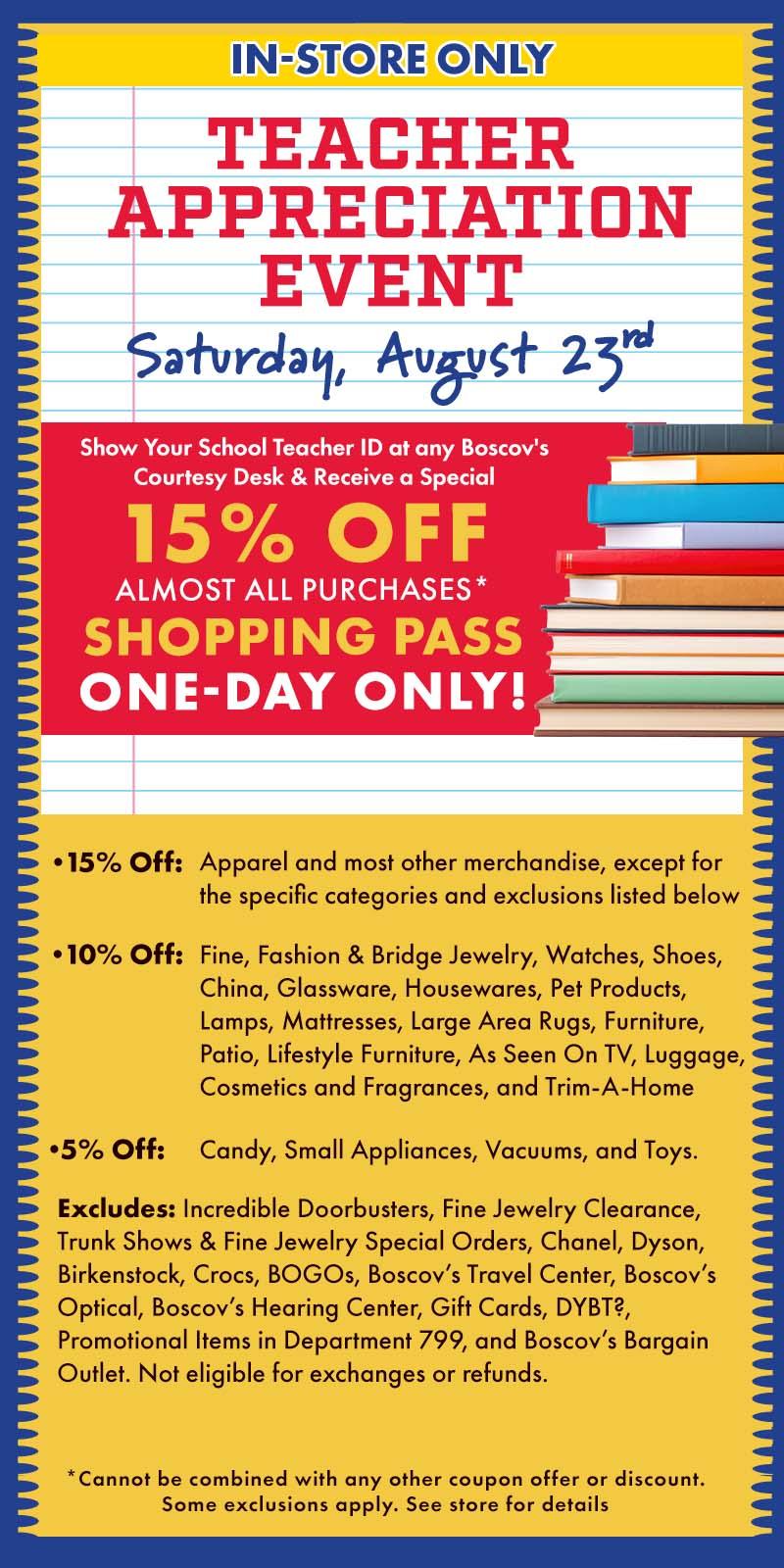 Extra 15% Off Teacher Appreciation Event