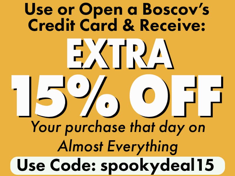 Use Your Boscov's Credit Card, Get Extra 15% Off