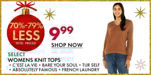 $9.99 Select Womens Knit Tops