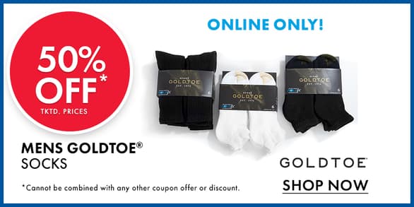 50% OFF Mens Gold Toe Sock 