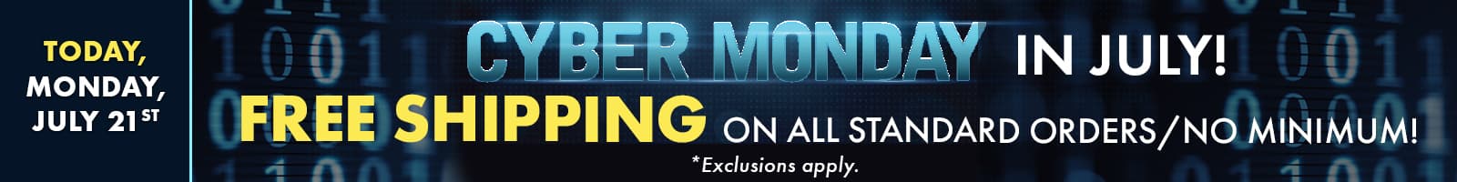 Free Shipping on All Standard Orders/No Minimum