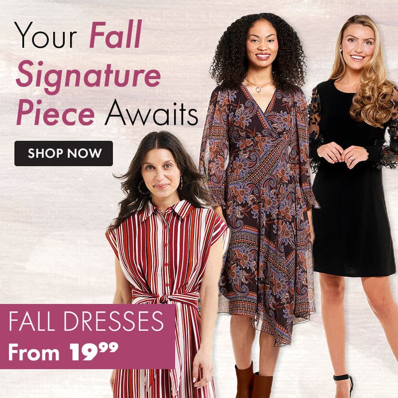 Fall Dresses From $19.99