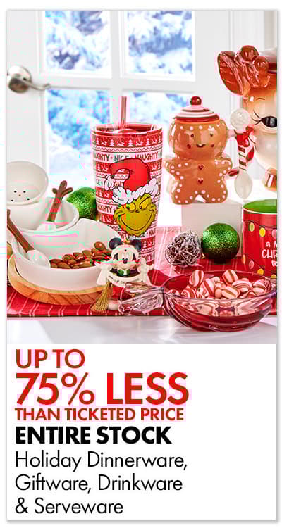  Holiday Dinnerware, Giftware, Drinkware & Serveware