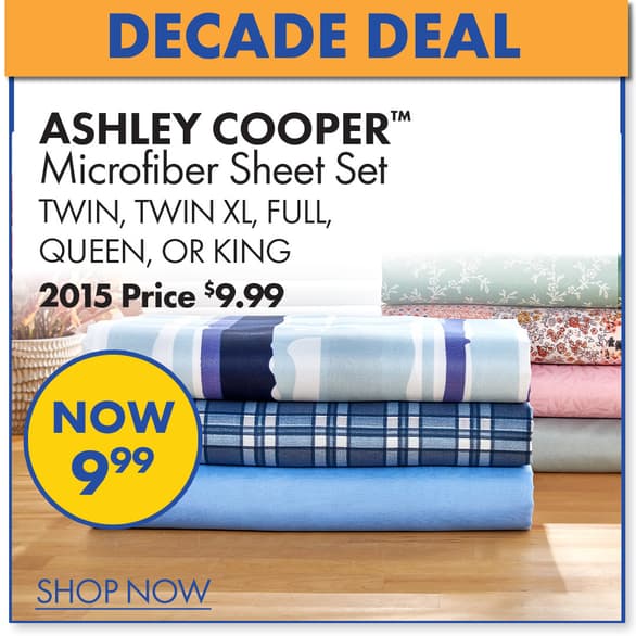 Ashley Cooper Microfiber Sheets