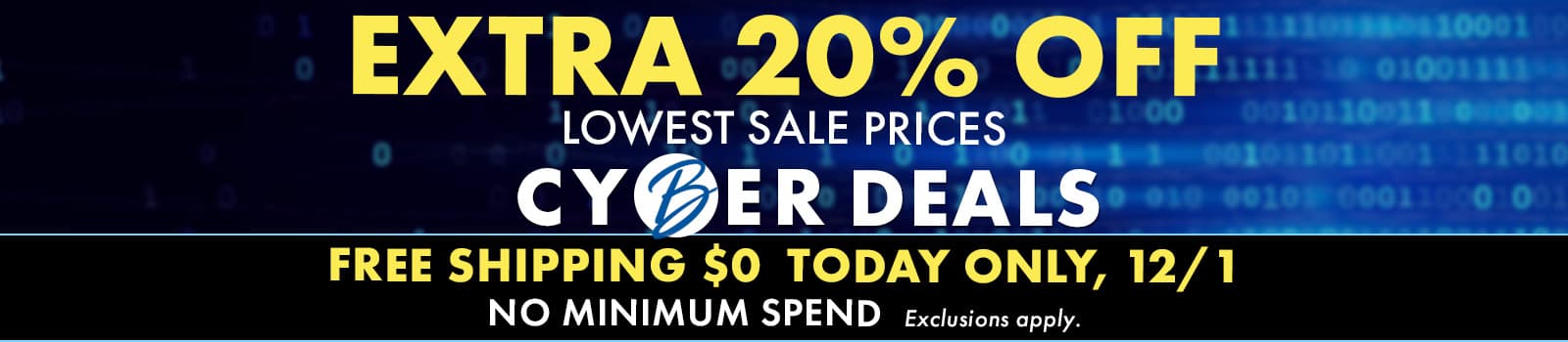 Extra 20% OFF Cyber Deals 