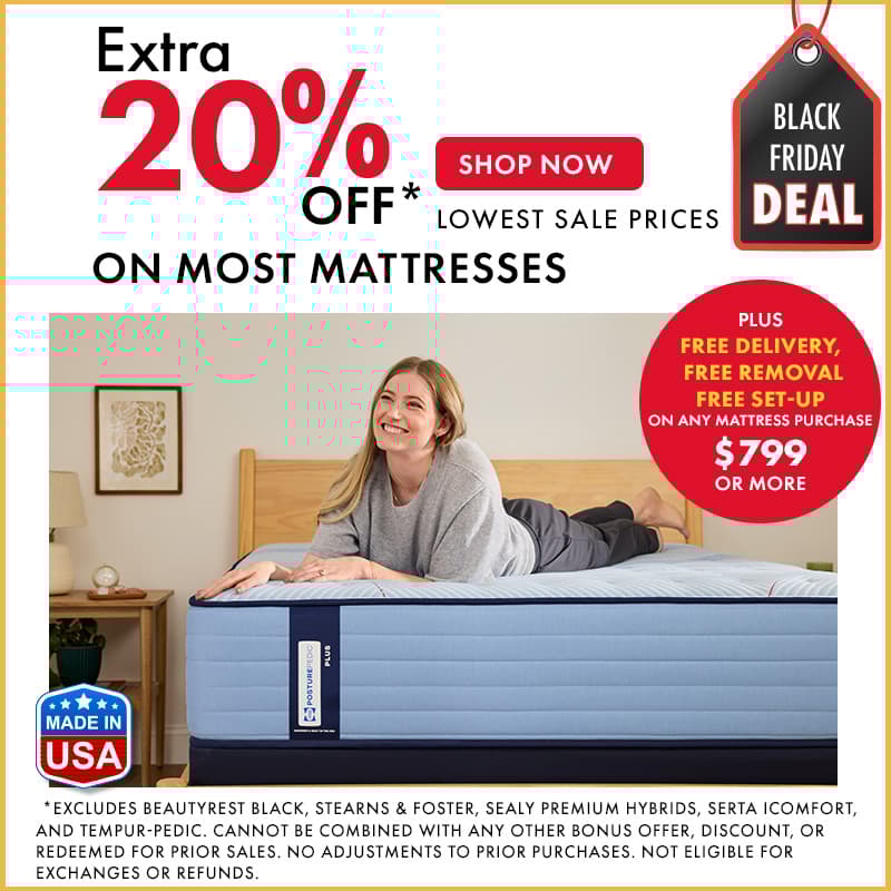 Extra 20% OFF Mattresses 