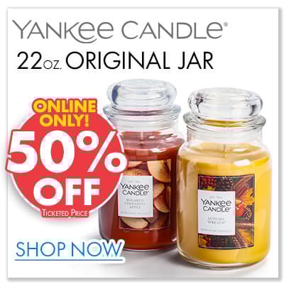 ONLINE ONLY Extra 50% Off tktd. prices YANKEE CANDLE® 22-oz. Jar Candles