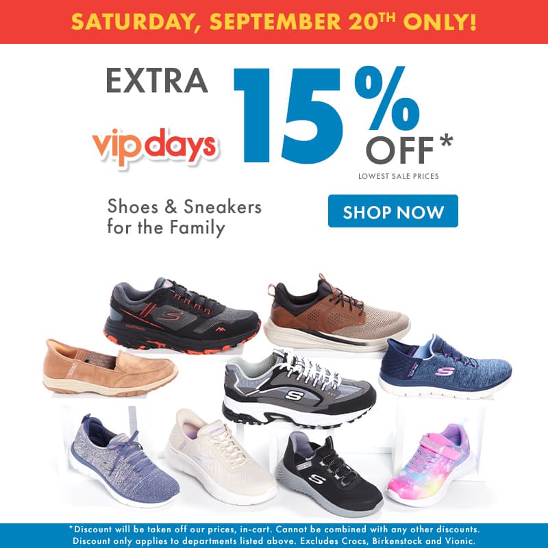 Extra 15% off Shoes & Sneakers