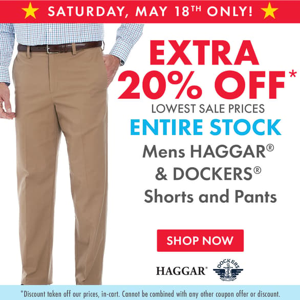 Extra 20% OFF Mens Shorts and Pants 