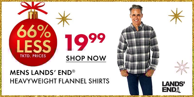 $19.99 Mens Lands End Flannel Shirts