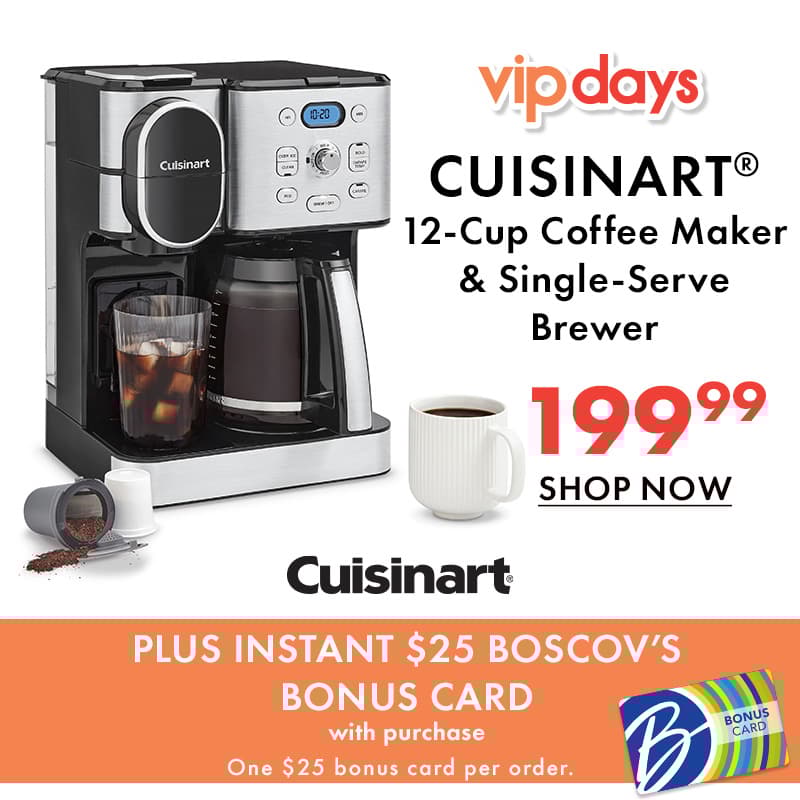 Get a Bonus Card with Cuisinart 12-Cup Coffee Maker & Single-Serve Brewer