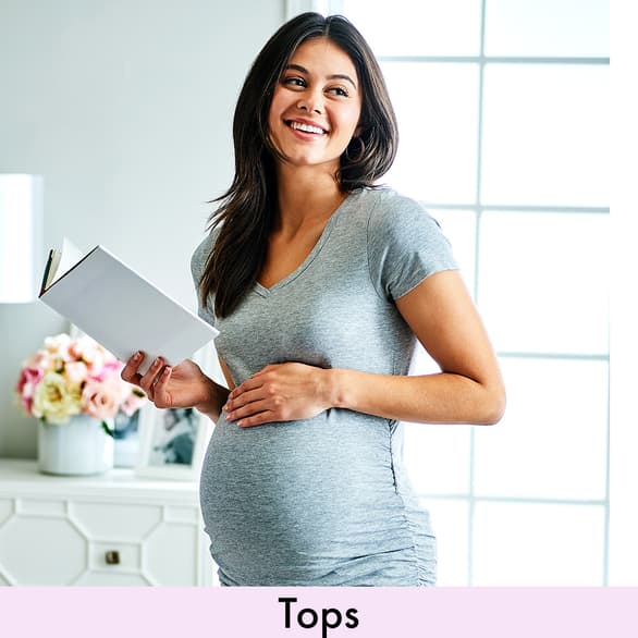 Maternity Times Two Overbelly Capri Poplin Pants - Available in