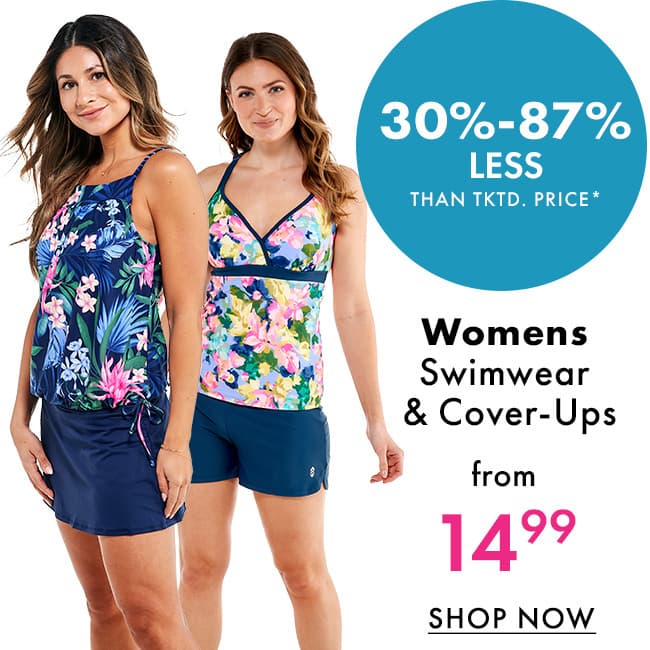 30% - 87% Less Than Tktd. Price Womens Swimwear & Cover-Ups