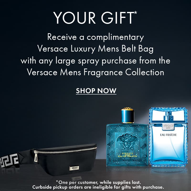 FREE Belt Bag with any large spray purchase from the Versace Men's fragrance collection.
