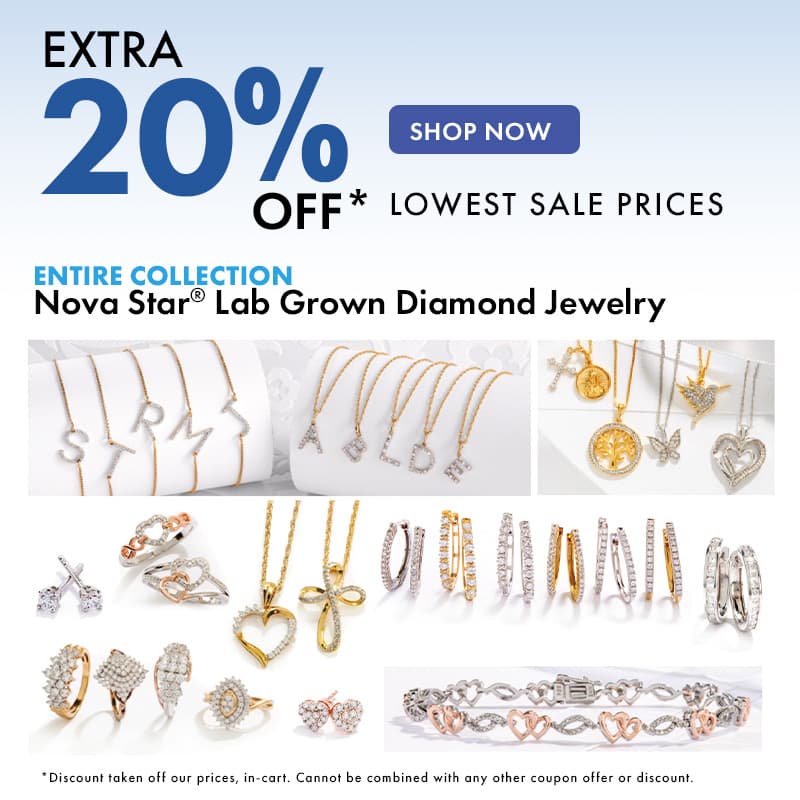 Extra 20% off Lowest Sale Prices Entire Collection Nova Star Lab Grown Jewelry