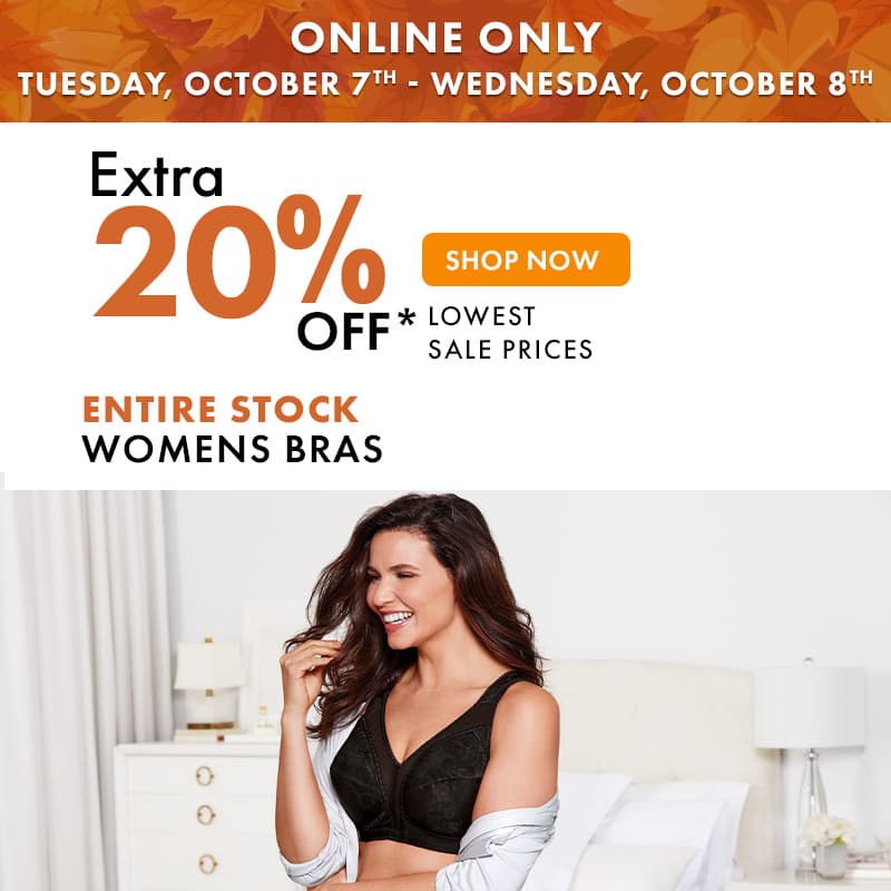 Extra 20% Off Womens Bras