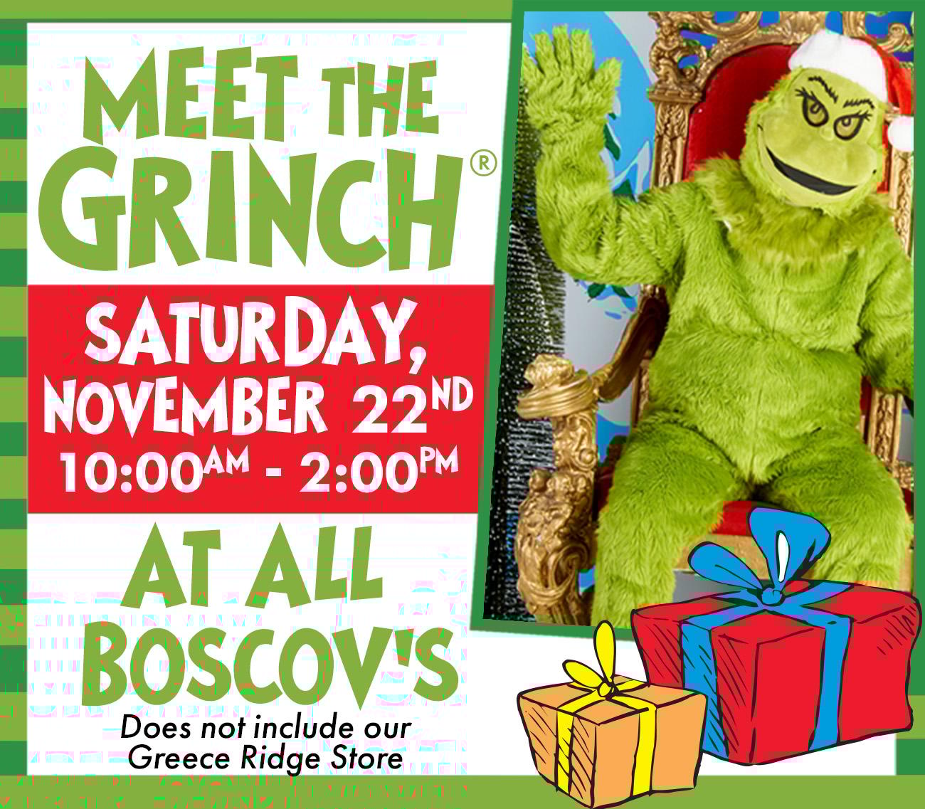 Boscov's Meet the Grinch Event