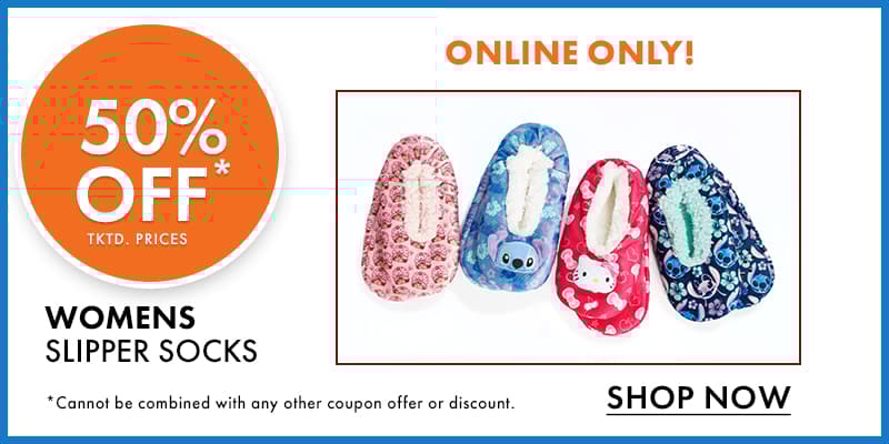 50% off Womens Slipper Socks