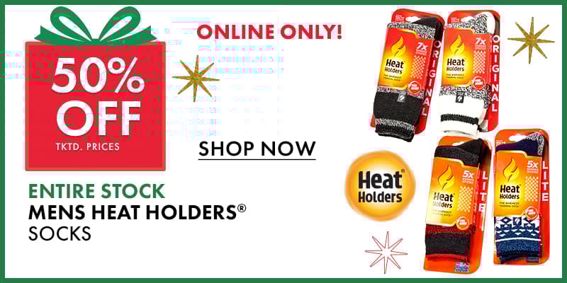 50% Off tktd prices
Mens HEAT HOLDERS® Socks
