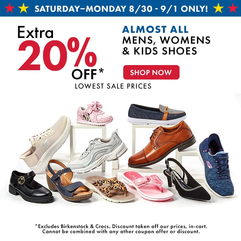 Extra 20% OFF Almost all shoes 