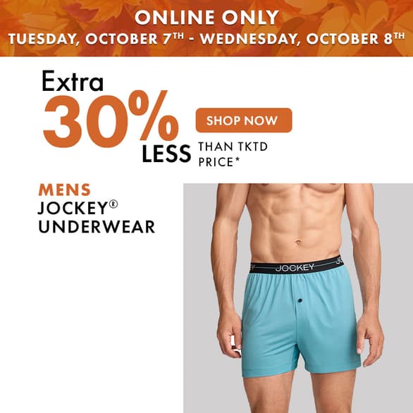 Extra 30% OFF Mens Jockey