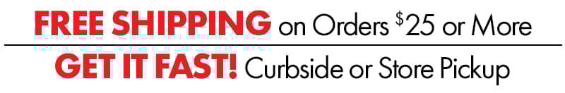 Free Shipping $25 or more