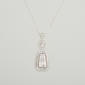 Napier Silver-Tone Etched Double Pendant Necklace - image 1