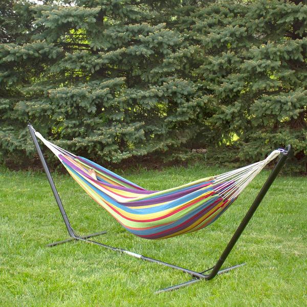 Northlight Seasonal 72in. Striped Cotton Double Brazilian Hammock