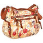 Bueno Light Washed Floral Multi Zip Hobo - Sand/White - image 2