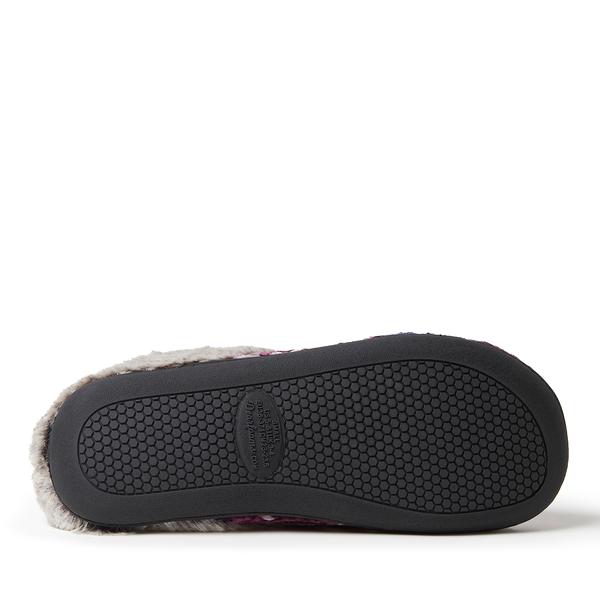 Womens Dearfoams® Print Cani Chenille Clog Slippers - Purple