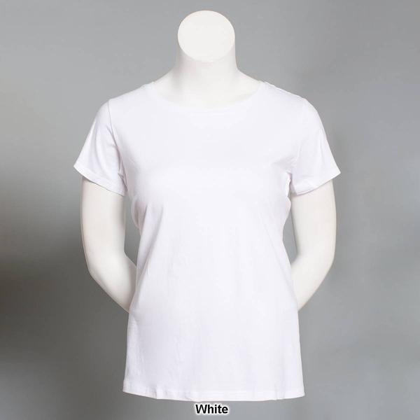 Juniors Plus Aveto Short Sleeve Crew Neck Basic Top