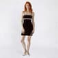 Juniors Jump Stretch Velvet Sequin Trim Slip Dress with Slit - image 2