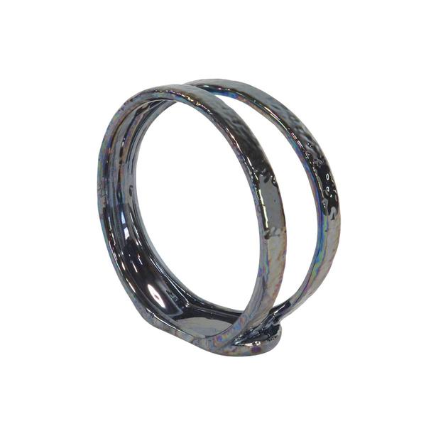 9th & Pike® Silver Ceramic Glam Candlestick Holders - Set of 2