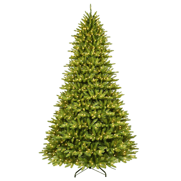 Santa''s Workshop 9ft. Pre-Lit UL Lights Green PVC Tree