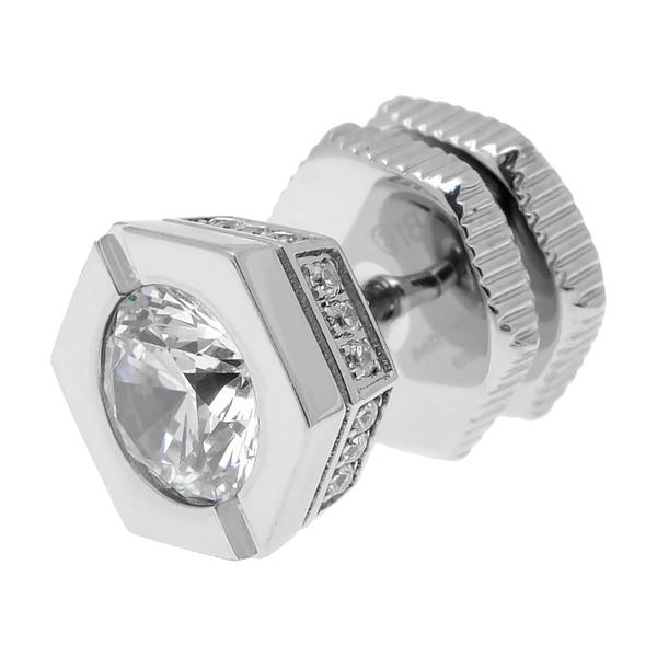 Mens Lynx Stainless Steel Mano Stud Hex Earring