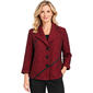 Plus Size Ali Miles Long Sleeve Point Collar Textured Shimmer Bu - image 1