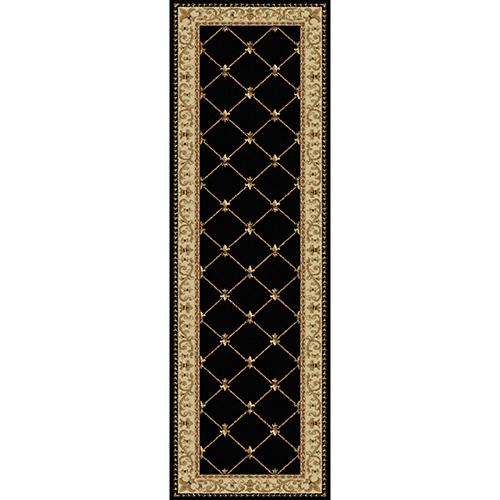 Tayse Sensation Orleans Traditional Runner - Black - image 