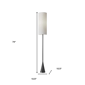HomeRoots 74in. Black Floor Lamp with White Fabric Shade - image 3