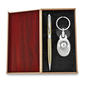 Silver-Tone Watch Key Ring & Pen Gift Set - image 2