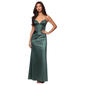 Juniors Blondie Nites Stretch Sateen Ruch Corset Maxi Dress - image 1