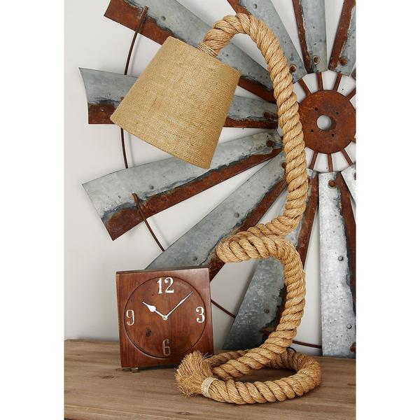 9th & Pike® Brown Rope Rustic Desk Lamp