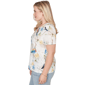 Petite Alfred Dunner Out Of The Blue Floral Birds V Neck Tee - image 4